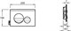 E20859-7-BMT OUT OF COL E20859-7-BMT Панель смыва круглый дизайн, мат черный и глянц черный E20859-7-BMT