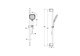 VITRA Душевая стойка Core Square A4591736EXP с ручным душем без смесителя матовая черная A4591736EXP