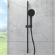 VITRA Душевая стойка Base Round A4590836EXP с ручным душем без смесителя матовая черная A4590836EXP