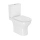 VITRA Унитаз-компакт напольный M50 9889B003-7200 безободковый VortexFlush с сиденьем микролифт белый санитарный фарфор 9889B003-7200