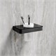 LEMARK Стакан для зубных щёток GLASS LINE с держателем, чёрный матовый/черное стекло 9732036