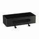 LEMARK Полка для душа прямая SHELF LINE из нерж. стали с крючками, черный/ вставка-пластик черный 9772044