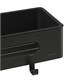 LEMARK Полка для душа прямая SHELF LINE из нерж. стали с крючками, черный/ вставка-пластик черный 9772044