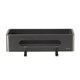 LEMARK Полка для душа прямая SHELF LINE из нерж. стали с крючками, графит/вставка-пластик графит 9776045