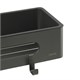 LEMARK Полка для душа прямая SHELF LINE из нерж. стали с крючками, графит/вставка-пластик графит 9776045