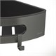 LEMARK Полка для душа угловая SHELF LINE из нерж. стали с крючками, графит/вставка-пластик графит 9776048