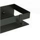 LEMARK Полка для душа прямая 400 мм SHELF LINE из нерж. стали с крючками, черный 9772053