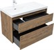 AQUANET Тумба с раковиной Nova Lite 2.0 100 L 2 ящ. цв. дуб рустикальный AQUANET-365908