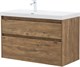 AQUANET Тумба с раковиной Nova Lite 2.0 100 L 2 ящ. цв. дуб рустикальный AQUANET-365908