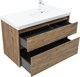 AQUANET Тумба с раковиной Nova Lite 2.0 100 R 2 ящ. цв. дуб рустикальный AQUANET-365913