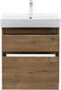 AQUANET Тумба с раковиной Nova Lite 2.0 60 2 ящ. цв. дуб рустикальный AQUANET-348189