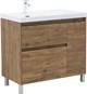 AQUANET Тумба с раковиной Nova Lite 2.0 90 R напольная цв. дуб рустикальный AQUANET-365930