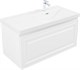 AQUANET Тумба с раковиной Агата 100 R 1 ящ. цв. белый сатин AQUANET-365932