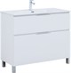 AQUANET Тумба с раковиной Алвита new 100 (Flat) напольная 2 ящ. цв. белый матовый AQUANET-345671