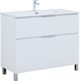 AQUANET Тумба с раковиной Алвита new 100 (Flat) напольная 2 ящ. цв. белый матовый AQUANET-345671