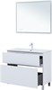AQUANET Тумба с раковиной Алвита new 100 (Flat) напольная 2 ящ. цв. белый матовый AQUANET-345671
