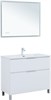 AQUANET Тумба с раковиной Алвита new 100 (Flat) напольная 2 ящ. цв. белый матовый AQUANET-345671