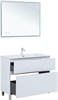 AQUANET Тумба с раковиной Алвита new 100 (Flat) напольная 2 ящ. цв. белый матовый AQUANET-345671