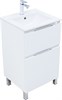 AQUANET Тумба с раковиной Алвита new 50 (Flat) напольная 2 ящ. цв. белый матовый AQUANET-345673