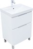 AQUANET Тумба с раковиной Алвита new 60 (Flash) напольная 2 ящ. цв. белый матовый AQUANET-345685