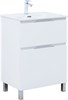 AQUANET Тумба с раковиной Алвита new 60 (Flat) напольная 2 ящ. цв. белый матовый AQUANET-345675