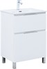 AQUANET Тумба с раковиной Алвита new 60 (Flat) напольная 2 ящ. цв. белый матовый AQUANET-345675