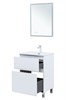 AQUANET Тумба с раковиной Алвита new 60 (Flat) напольная 2 ящ. цв. белый матовый AQUANET-345675