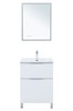AQUANET Тумба с раковиной Алвита new 60 (Flat) напольная 2 ящ. цв. белый матовый AQUANET-345675