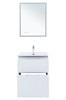 AQUANET Тумба с раковиной Алвита new 60 (Flat) напольная 2 ящ. цв. белый матовый AQUANET-345675
