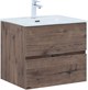 AQUANET Тумба с раковиной Алвита new 60 2 ящ. цв.дуб веллингтон табак AQUANET-335685