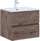 AQUANET Тумба с раковиной Алвита new 60 2 ящ. цв.дуб веллингтон табак AQUANET-335685
