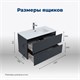 AQUANET Тумба с раковиной Алвита new 70 2 ящ. цв.антрацит AQUANET-306153