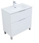 AQUANET Тумба с раковиной Алвита new 80 (Flat) напольная 2 ящ. цв. белый матовый AQUANET-345679