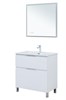 AQUANET Тумба с раковиной Алвита new 80 (Flat) напольная 2 ящ. цв. белый матовый AQUANET-345679
