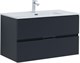 AQUANET Тумба с раковиной Алвита new 90 2 ящ. цв.антрацит AQUANET-306164