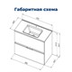 AQUANET Тумба с раковиной Алвита new 90 2 ящ. цв.антрацит AQUANET-306164