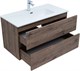 AQUANET Тумба с раковиной Алвита new 90 2 ящ. цв.дуб веллингтон табак AQUANET-335688