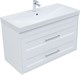 AQUANET Тумба с раковиной Бостон new 100 (Flash) цв.белый сатин AQUANET-345367
