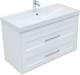 AQUANET Тумба с раковиной Бостон new 100 (Flash) цв.белый сатин AQUANET-345367