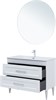 AQUANET Тумба с раковиной Бостон new 100 (Flat) цв.белый сатин AQUANET-345363