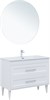 AQUANET Тумба с раковиной Бостон new 100 (Flat) цв.белый сатин AQUANET-345363