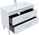 AQUANET Тумба с раковиной Бостон new 100 (Flat) цв.белый сатин AQUANET-345363