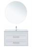 AQUANET Тумба с раковиной Бостон new 100 (Flat) цв.белый сатин, ручки золото AQUANET-347849
