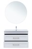 AQUANET Тумба с раковиной Бостон new 100 (Flat) цв.белый сатин, ручки золото AQUANET-347849