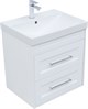 AQUANET Тумба с раковиной Бостон new 60 (Flash) цв.белый сатин AQUANET-345368