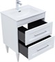 AQUANET Тумба с раковиной Бостон new 60 (Flash) цв.белый сатин AQUANET-345368