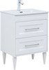 AQUANET Тумба с раковиной Бостон new 60 (Flat) цв.белый сатин AQUANET-345364
