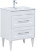 AQUANET Тумба с раковиной Бостон new 60 (Flat) цв.белый сатин AQUANET-345364