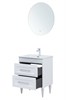 AQUANET Тумба с раковиной Бостон new 60 (Flat) цв.белый сатин AQUANET-345364