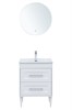 AQUANET Тумба с раковиной Бостон new 60 (Flat) цв.белый сатин AQUANET-345364